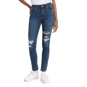 NWT Levi’s 721 High Rise Ripped Jeans Distressed Skinny Hypersoft 22W $70 New